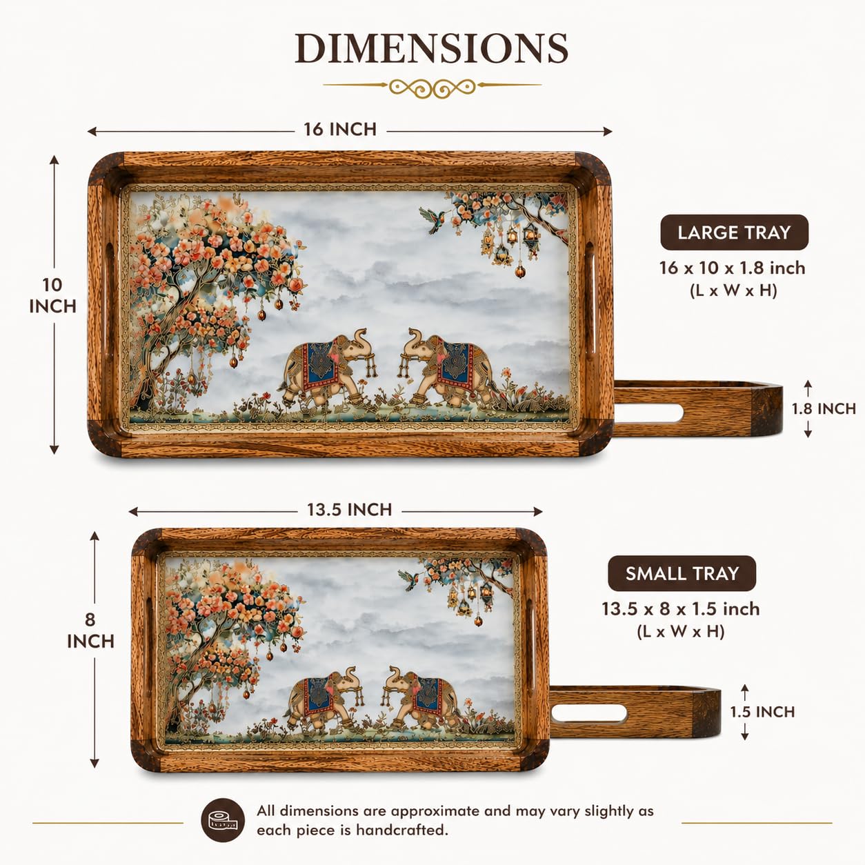 enamel mango wood serving tray v1 angle 2
