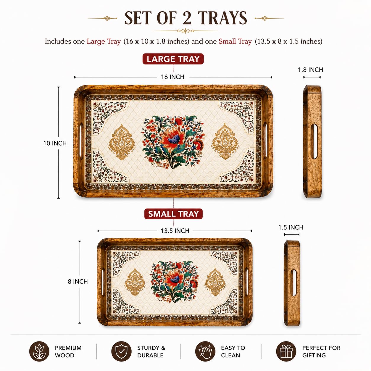 enamel mango wood serving tray v4 angle 2