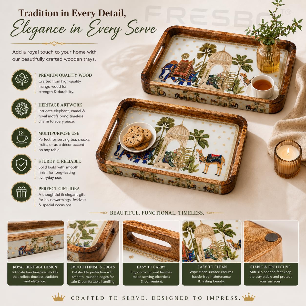 enamel mango wood serving tray v5 angle 4